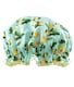 image 2 of The Vintage Cosmetic Company Retro Lemon Print Shower Cap | Blue | 1