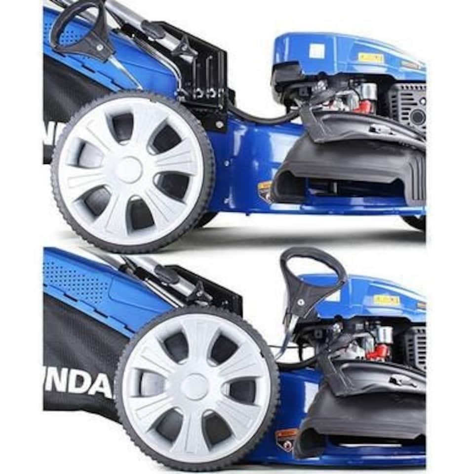 image 1 of Hyundai 21'' / 53cm 224cc 4-in-1 Electric-Start Self-Propelled Petrol Lawnmower, Mulch, Rear & Side Discharge, Hose Connector | HYM530SPE