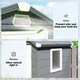 image 5 of Outsunny 4 x 3ft Garden Shed Storage w/ Foundation Kit, Vents, Grey
