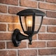 image 1 of CGC NOVA Large Black Outdoor Wall Lantern Light - PIR Motion Sensor, Clear Diffuser, IP44, Polycarbonate.
