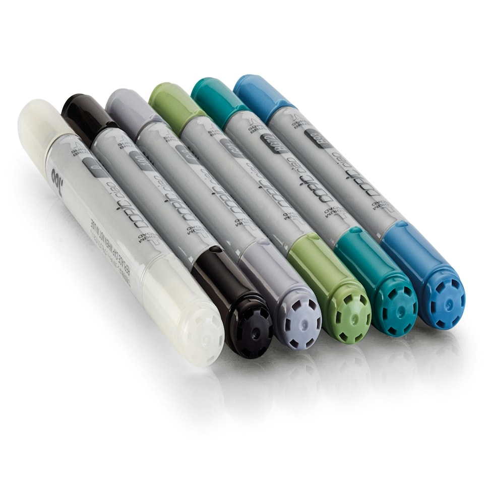 image 1 of Copic CIAO Marker, Sea, Set of 6