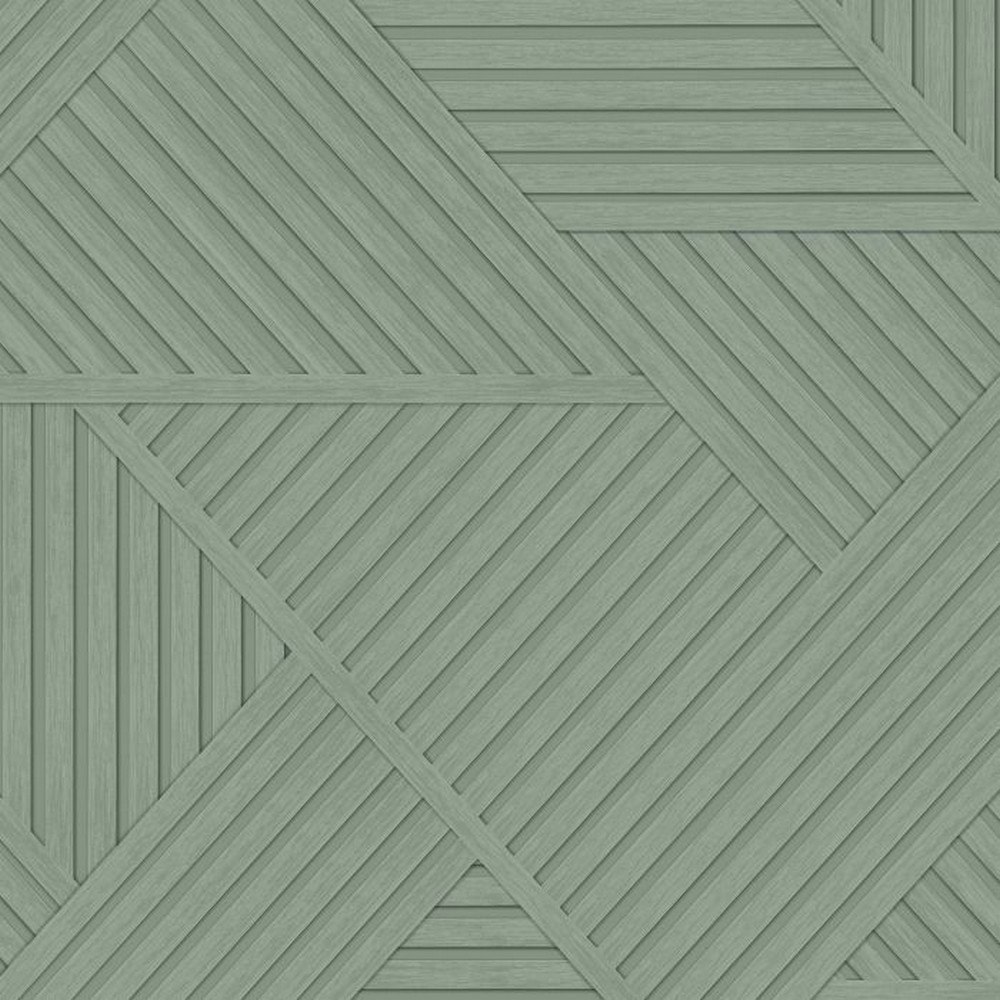 Holden Décor Geometric Wallpaper - Sage - 10m x 53cm Green