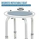image 9 of HOMCOM 360 Degree Swivel Shower Stool, Non-Slip Feet, Disabled, Blue
