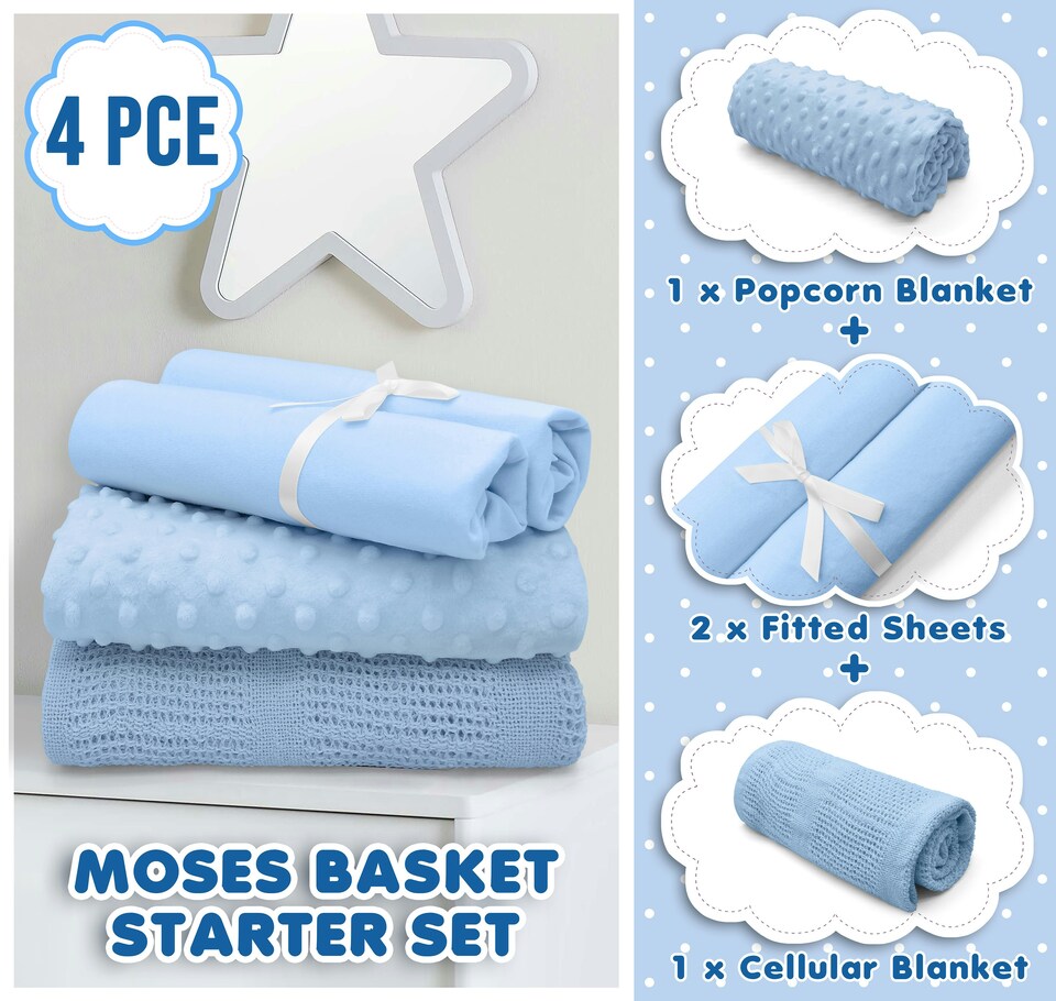 image 1 of 4pc Moses Starter Set - White | Blue