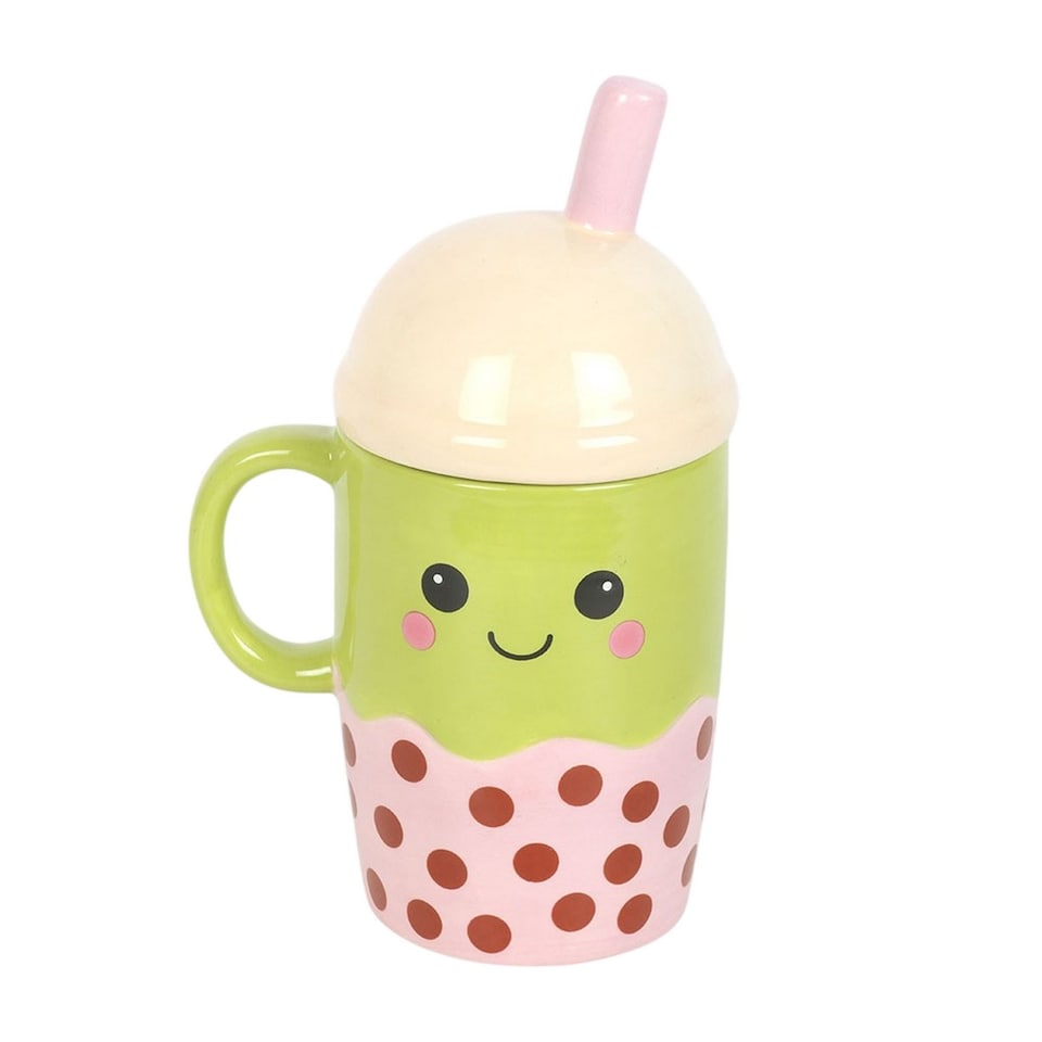 image 1 of Something Different Kawaii Bubble Tea 370ml Mug | Multi | Multicoloured | One Size | 1