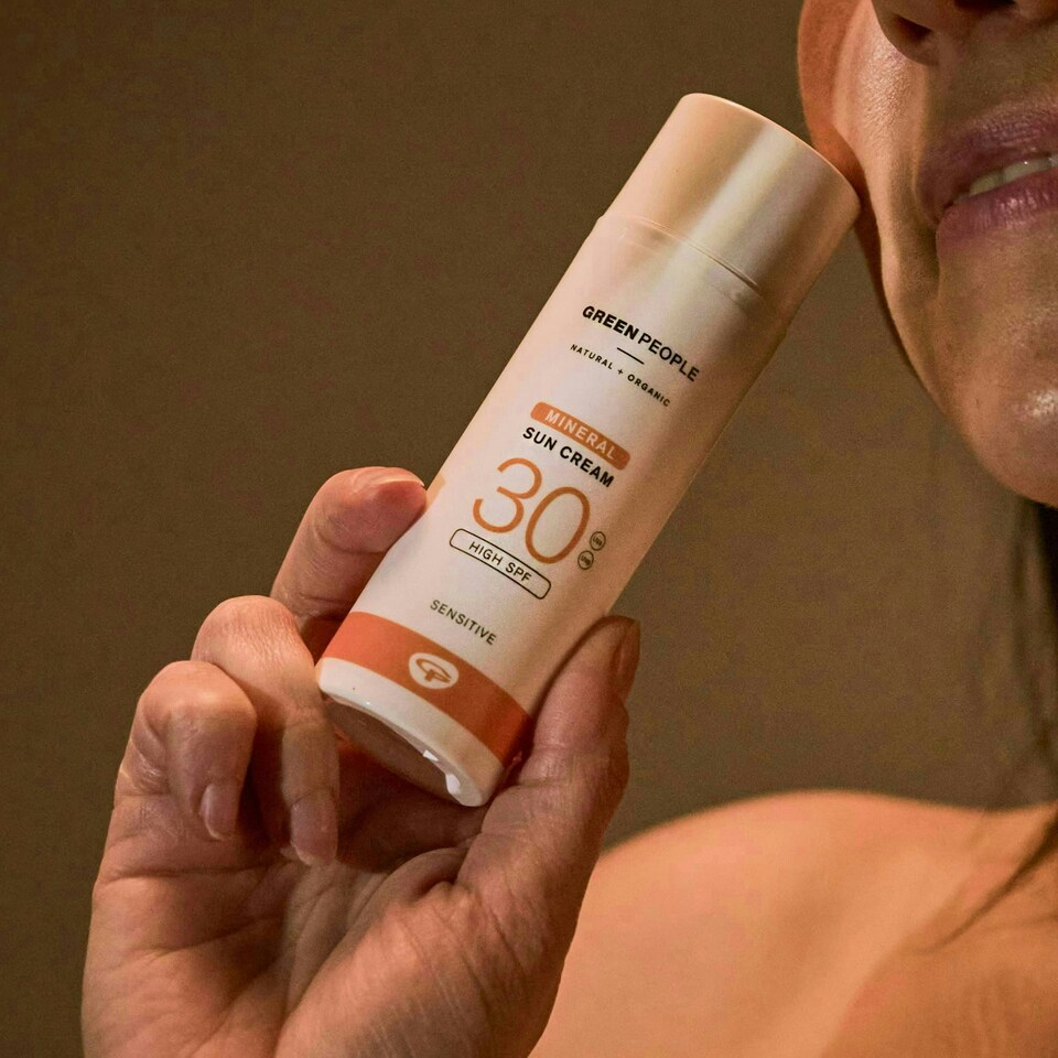 image 1 of Green People Mineral Sun Cream SPF30 with Zinc Oxide - Non Comedogenic, For Face & Body - Organic, Reef Safe & Cruelty Free, 50ml