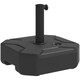 image 1 of Outsunny Square Garden Parasol Base, Sand/Water Filled Parasol Stand, Black