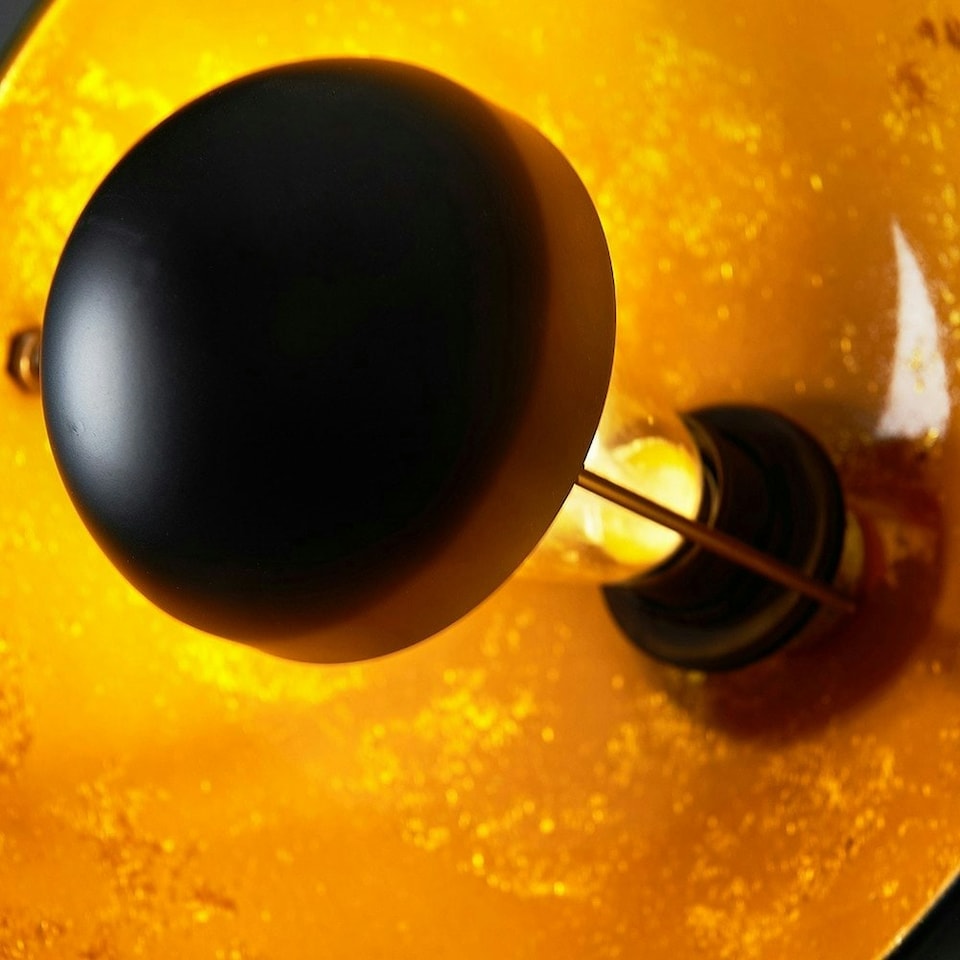 image 1 of ValueLights Morpho Gloss Black Floor Lamp and E27 Pear LED 4W Warm White 2700K Bulb | Black