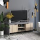 image 2 of HOMCOM Wooden TV Stand Cabinet Home Furniture Entertainment Unit Storage Shelves