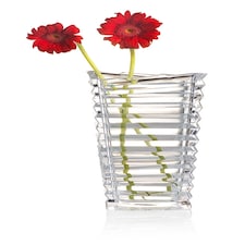 Crystal Look Heavy Glass Bouquet Flower Vase Holder Home Table Elegant Decor | Clear | London