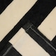 image 2 of OHS Stripe Print Ultra Soft Fleece Cosy Blanket Throw, 125x150cm - Black/White
