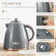 image 3 of HOMCOM Kettle and Toaster Set 1.7L Kettle & 2 Slice Toaster Set Grey