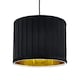 image 1 of Sundance - Black Velvet Pleated 25cm Lamp Shade with Gold Inner Black | Gold