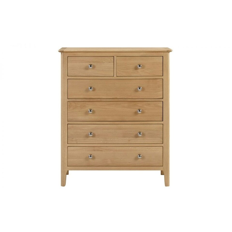 image 1 of Solid Oak 4+2 Drawer Chest