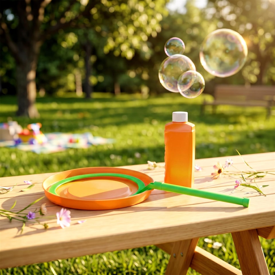 image 1 of The Magic Toy Shop Giant Bubble Kit with Dip Tray, Wand & 250ml Solution