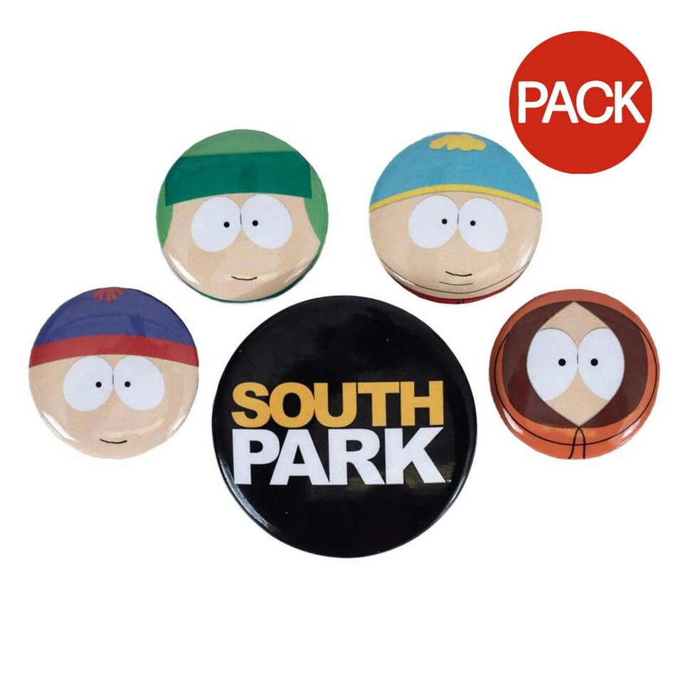 image 1 of South Park Logo Badge Set (Pack of 5) - Multicoloured - One Size