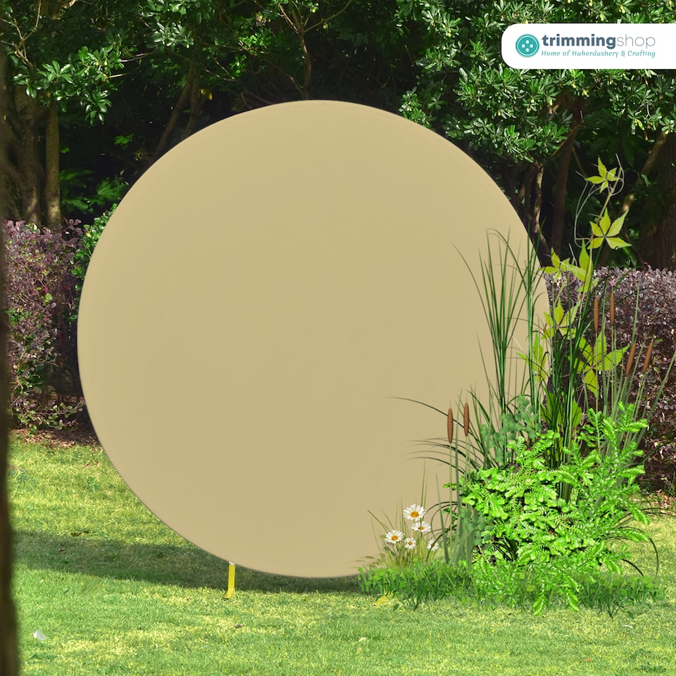image 1 of 160GSM Champagne Round Arch Backdrop Cover - 180cm