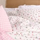 image 3 of OHS Ditsy Cherry Bedding Microfibre Duvet Cover Set with Pillowcase | White | King