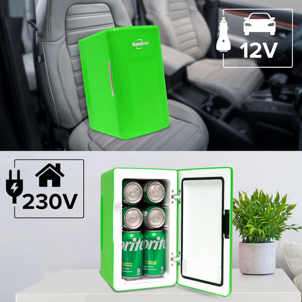 image 1 of Koolatron 6L/8 Can Portable Mini Fridge | AC/DC Cooler & Warmer | Green