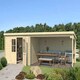 image 3 of St. Louis-Log Cabin, Wooden Garden Room, Timber Summerhouse, Home Office - L701 x W319 x H210.9 cm Brown
