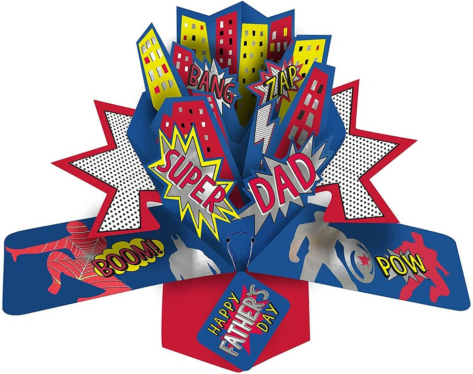 Super Heroes' Pop Up Father's Day Card