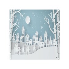 Winter Snow Urban Countryside Dining Splash Back | White