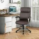 image 3 of COSTWAY Executive Office Chair Computer Desk Chair Brown Brown