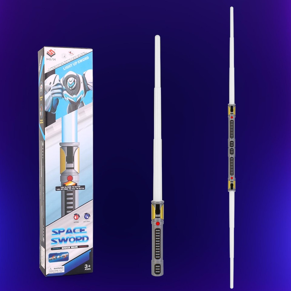 image 1 of Space Sword Lightsaber – 7‑Colour LED, Sound Effects, Mute Mode & 60" Extendable Toy for Kids 3+