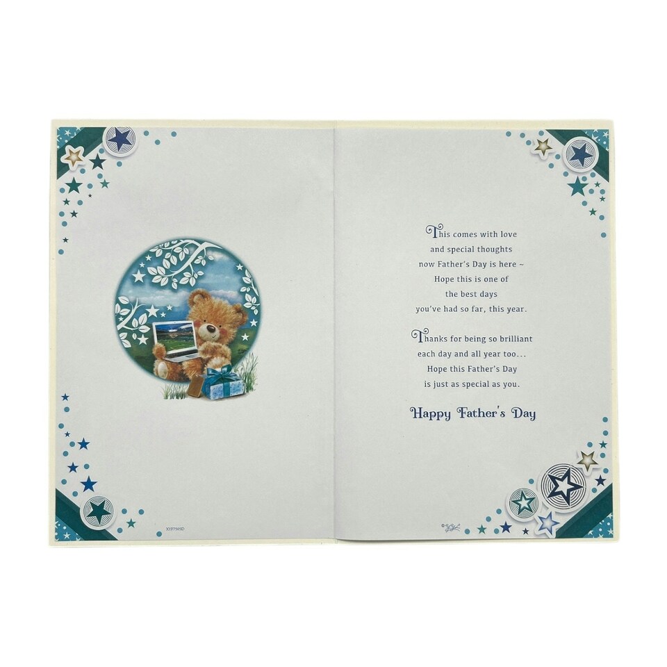 image 1 of Especially For You Teddy With Laptop Design Father's Day Card