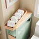image 10 of SoBuy 4-Drawer Bathroom Side Cabinet with Open Top Compartment, Green & Wood, 25.6x9.1x32.3 inches, 22 kg - BZR54-II-GR