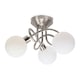 image 4 of ValueLights Velika Chrome 3 Way Opaque Flush Ceiling Light