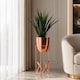 image 1 of 90cm Copper Planter with Artificial Yukka Plant
