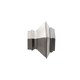 image 2 of 35mm Fixed Length Metal Curtain Pole Set Satin Silver Aztec Finial 340cm | Silver | Silver