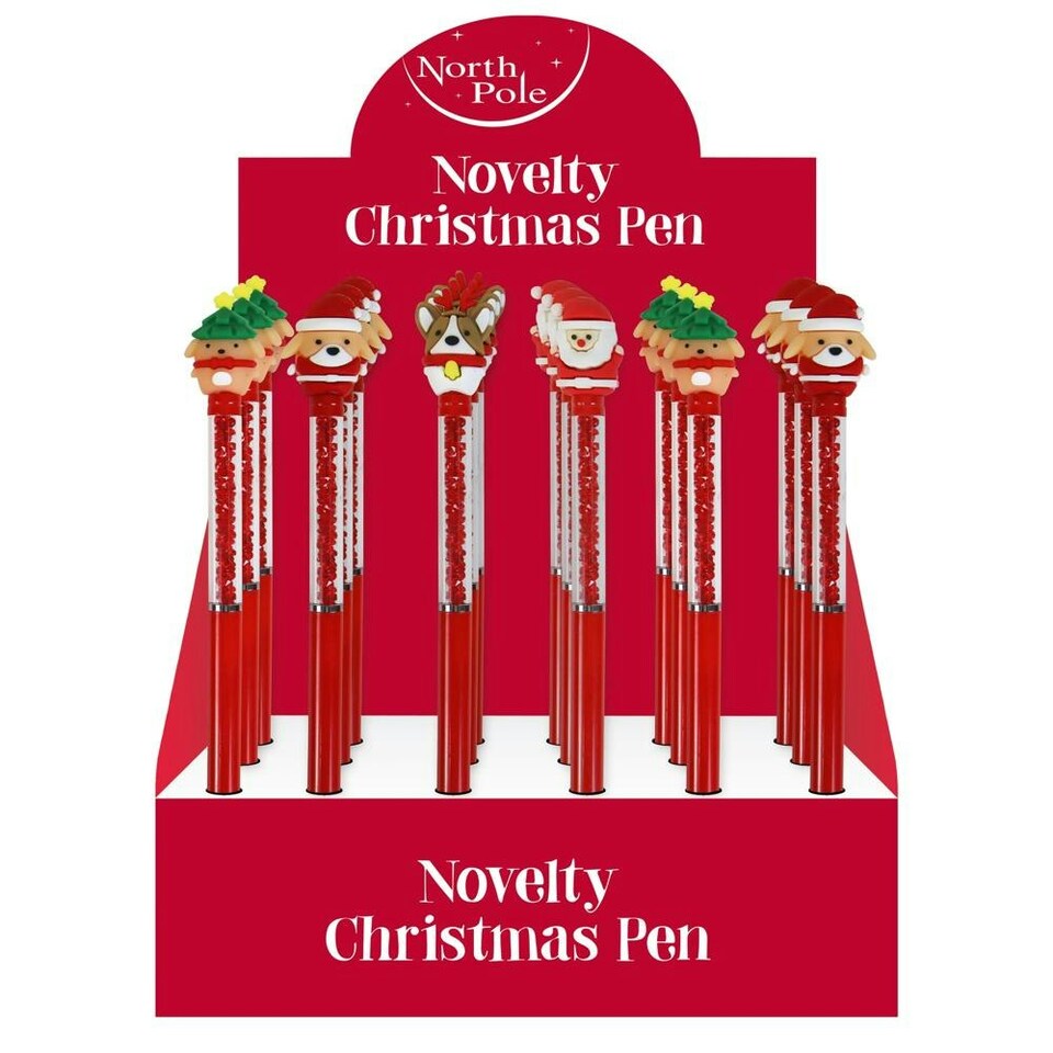 image 1 of Pack of 18 Clairefontaine Glitter Christmas Novelty Pens