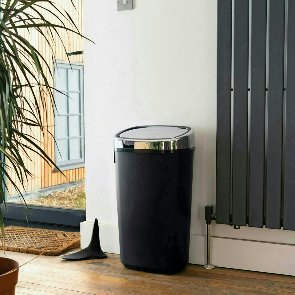image 1 of Dihl 50L Sensor Bin Black / Chrome Black | 50