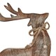 image 3 of Hill Interiors White Wash Collection Wooden Reindeer Decoration - Brown/White - One Size