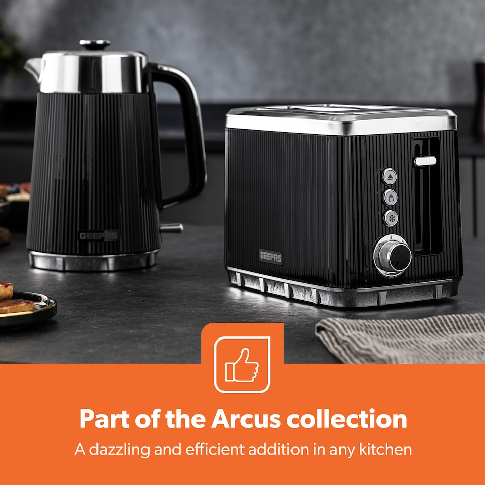 image 1 of GEEPAS 1.5L Filter Coffee Machine, 1.7L Electric Kettle & 2 Slice Toaster Set