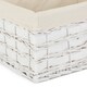 image 2 of Large White Scandi Storage Basket With White Lining | White | White