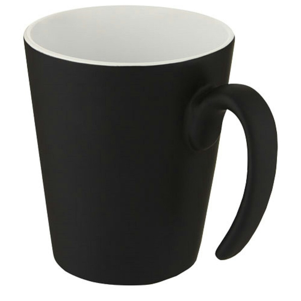 Bullet Oli Ceramic 360ml Mug - Solid Black/White - One Size