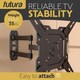 image 5 of Futura Heavy-Duty Universal TV Wall Mount Bracket for 26-60 Inch TVs, Tilt & Swivel Motion