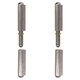 image 1 of 2 Pack Lift Off Bullet Hinge Weld On Brass Bush 20x180mm Heavy Duty Industrial Silver
