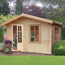 Bucknells 28 mm Log Cabin 12 x 10 Feet Brown