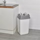 image 2 of 20L Plastic Waste Recycling Bin With Butterfly Lid | White | 1