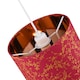 image 3 of Modern Burgundy Cotton Fabric 10" Lamp Shade with Copper Foil Floral Decoration | Purple | Burgundy | 1