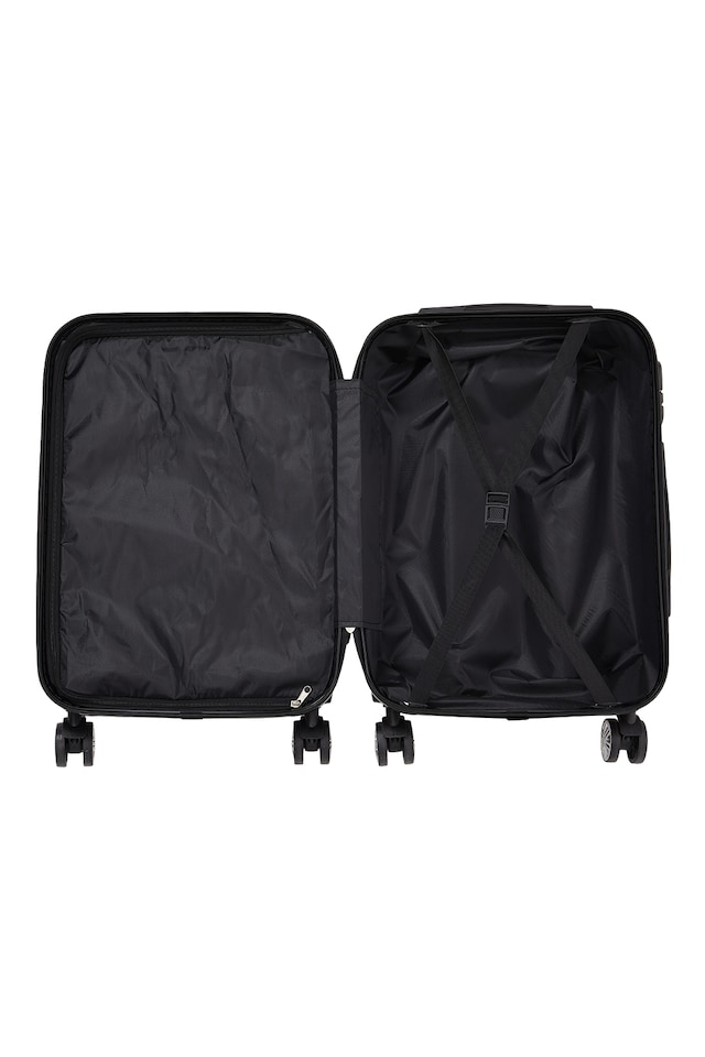 image 1 of Living and Home 2-Piece Hard Shell Suitcase Set - Black 20" & 14"