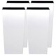 image 1 of Urbi 12.5cm Square Plastic Planter Pot for Indoor & Outdoor Use | White | White & Set of 4 | 4