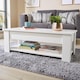 image 7 of Wooden Coffee Table With Lift Up Top Storage Area and Magazine Shelf | White