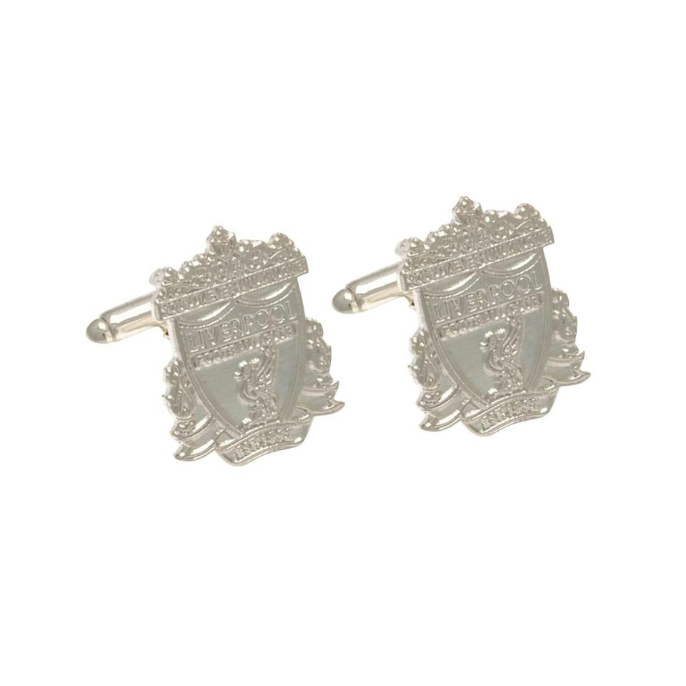 image 1 of Liverpool FC Silver Plated Crest Cufflinks - Silver - One Size (UTTA2514)