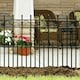 image 2 of Primrose 122cm Kensington Fence Section Black Galvanised Steel Panacea Fence System Black