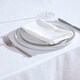 image 2 of Homescapes White Cotton Fabric 4 Napkins Set